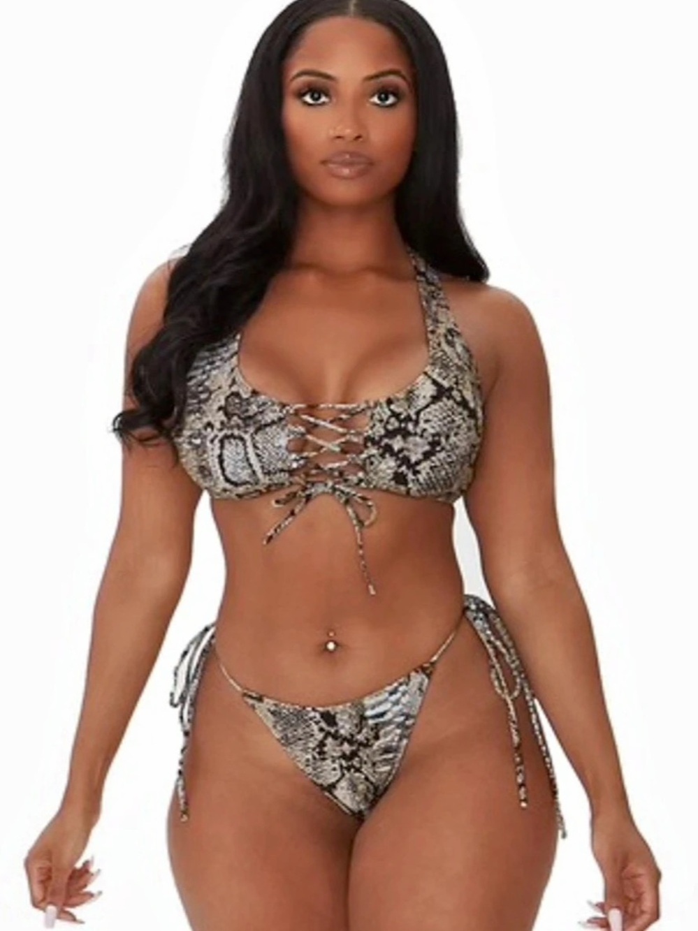 medusa bikini-snakeskin print - xsmall / snakeskin